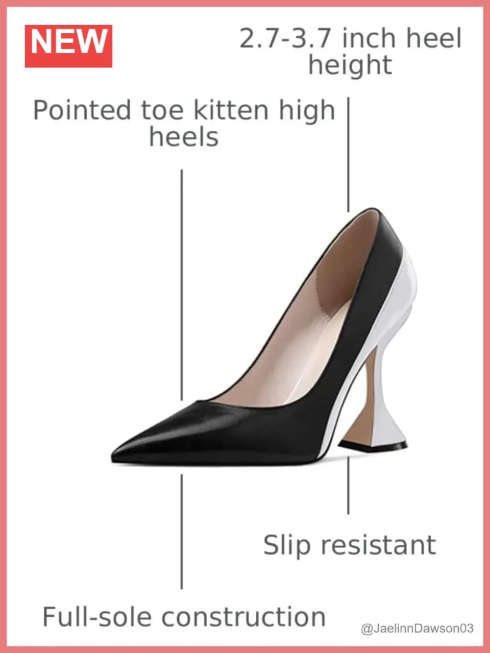 YDN Women Pointed Toe Slip On Pumps Kitten Heel Party Prom Dress Shoes
